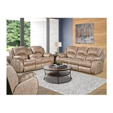 Power Sofa and Loveseat Taupe